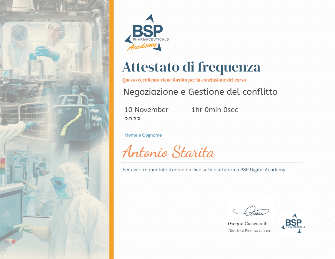 Negoziazione e Gestione del conflitto